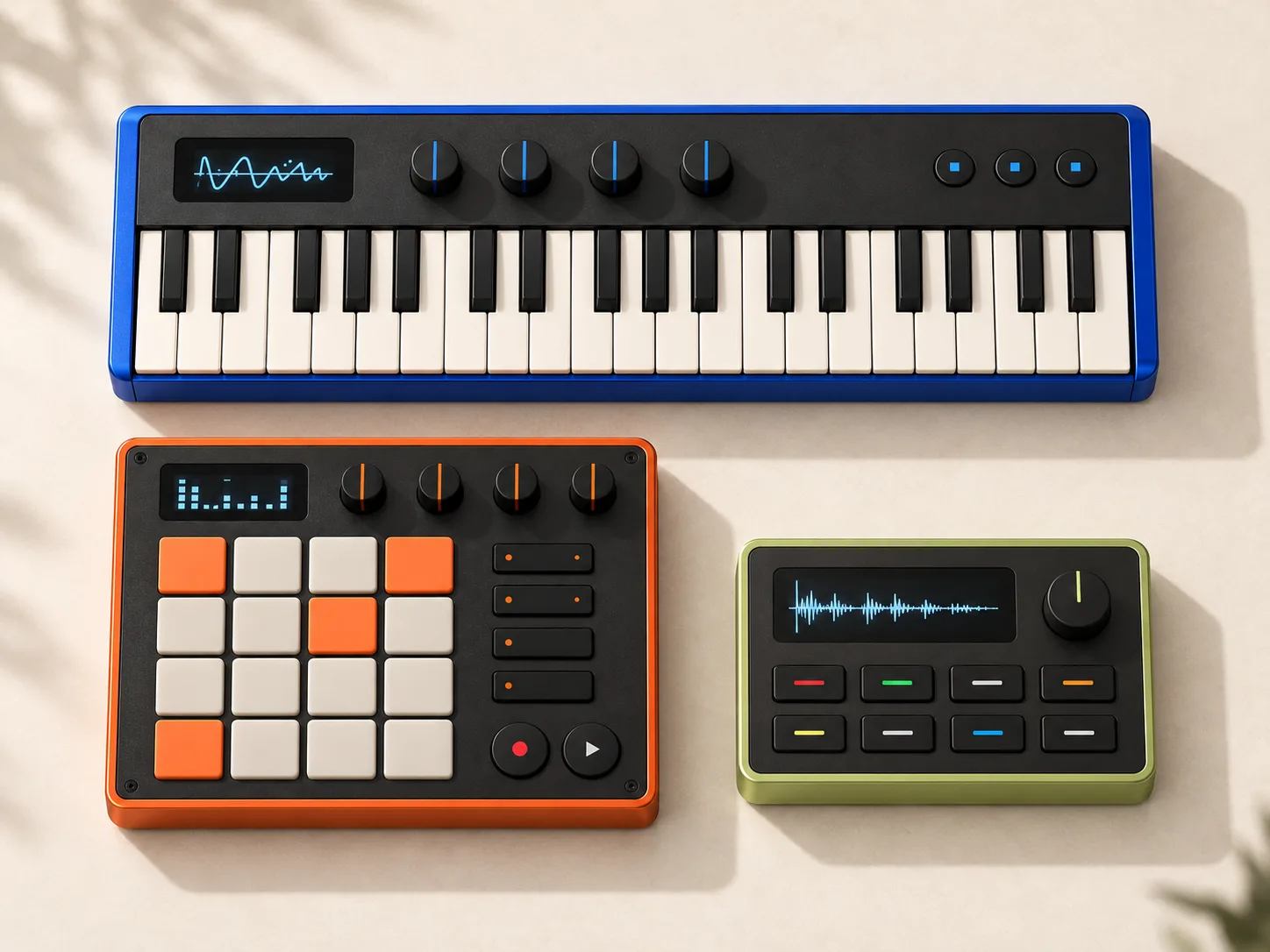 Overhead arrangement of KINETONE instruments