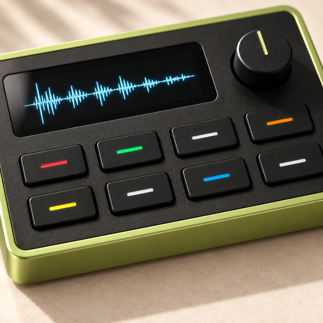 LOOP close-up of distinctive physical controls
