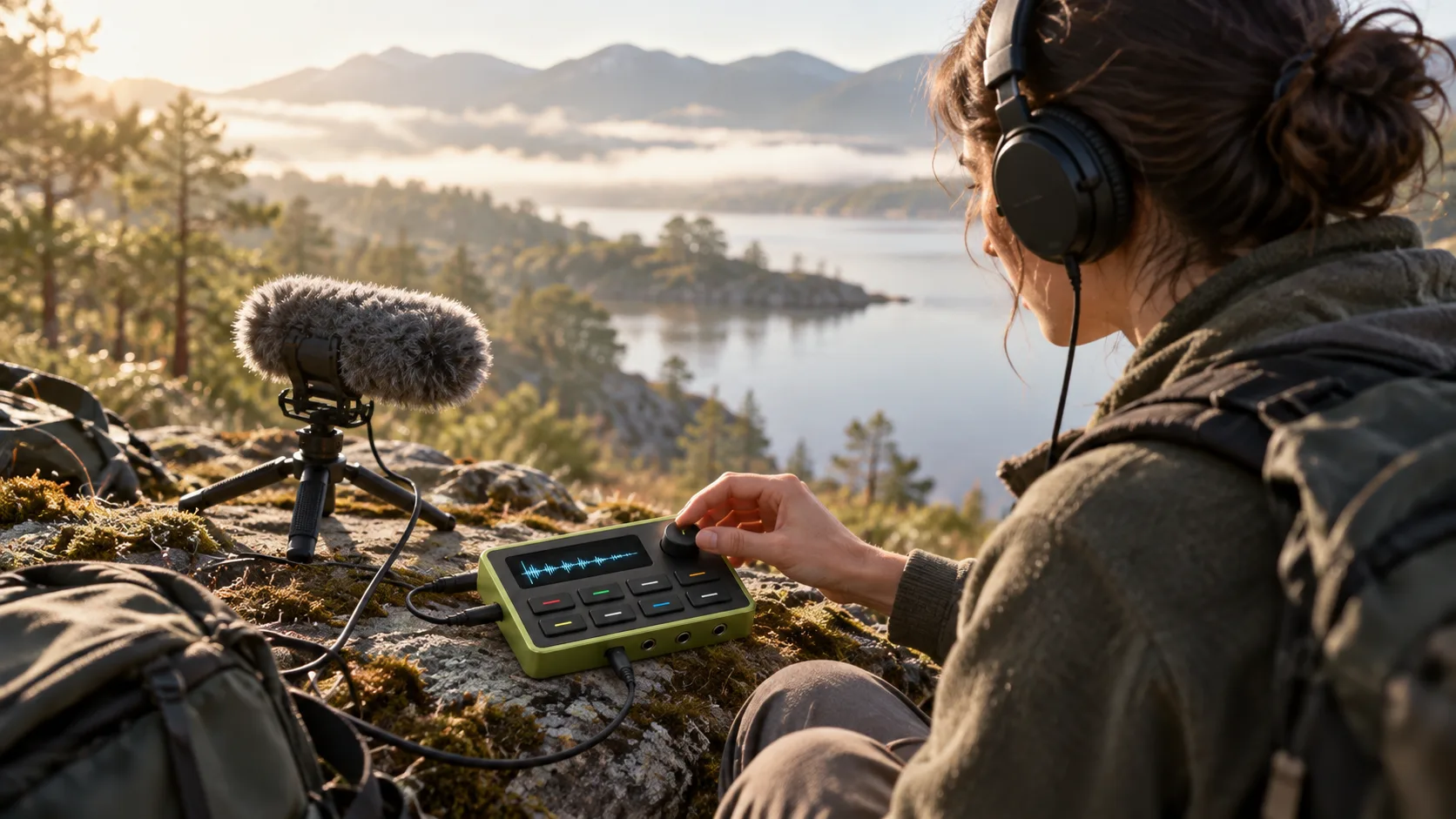 Outdoor field recording of environmental sound with KINETONE sampler