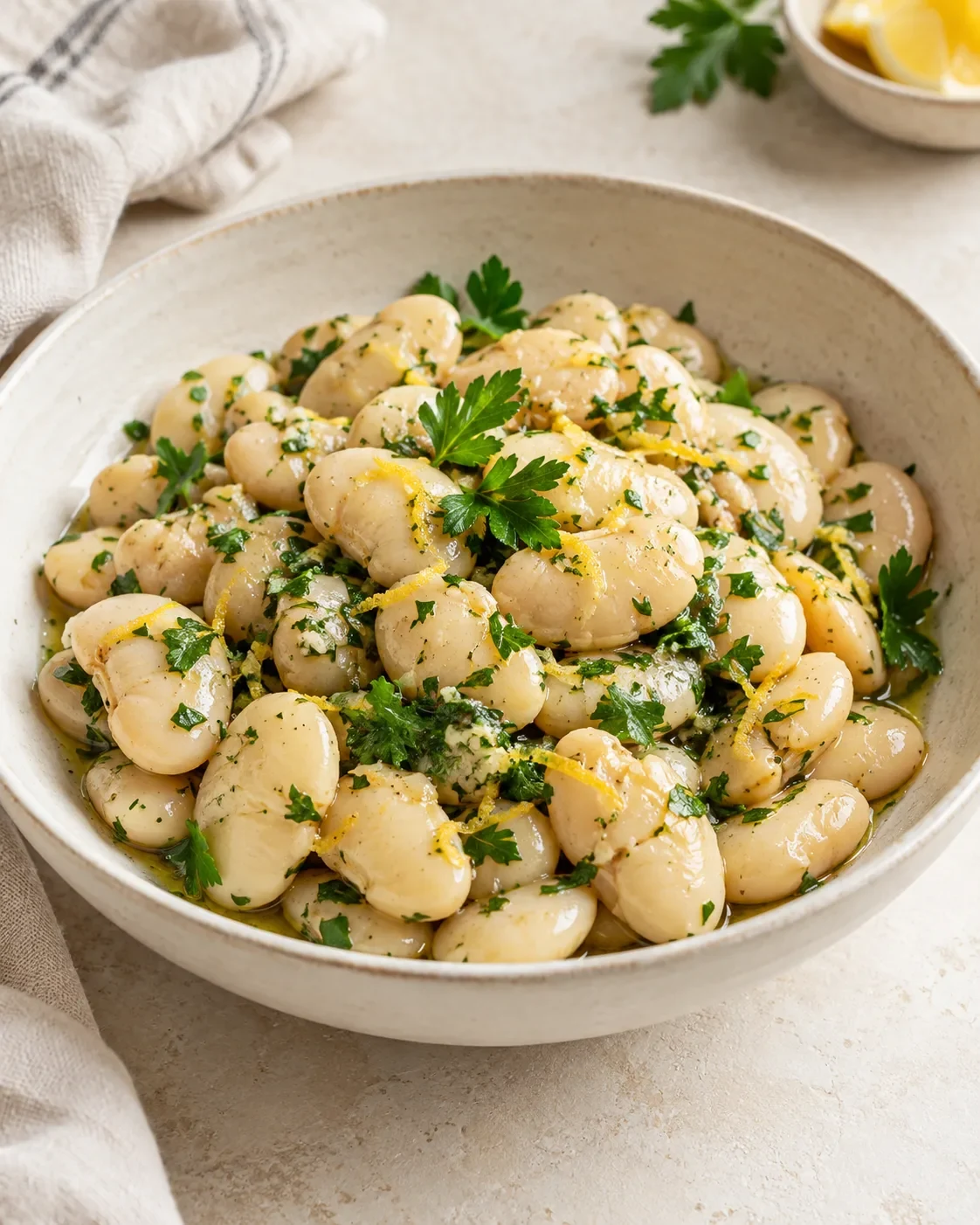 Lemon & Herb Butter Beans, a finished MESA recipe