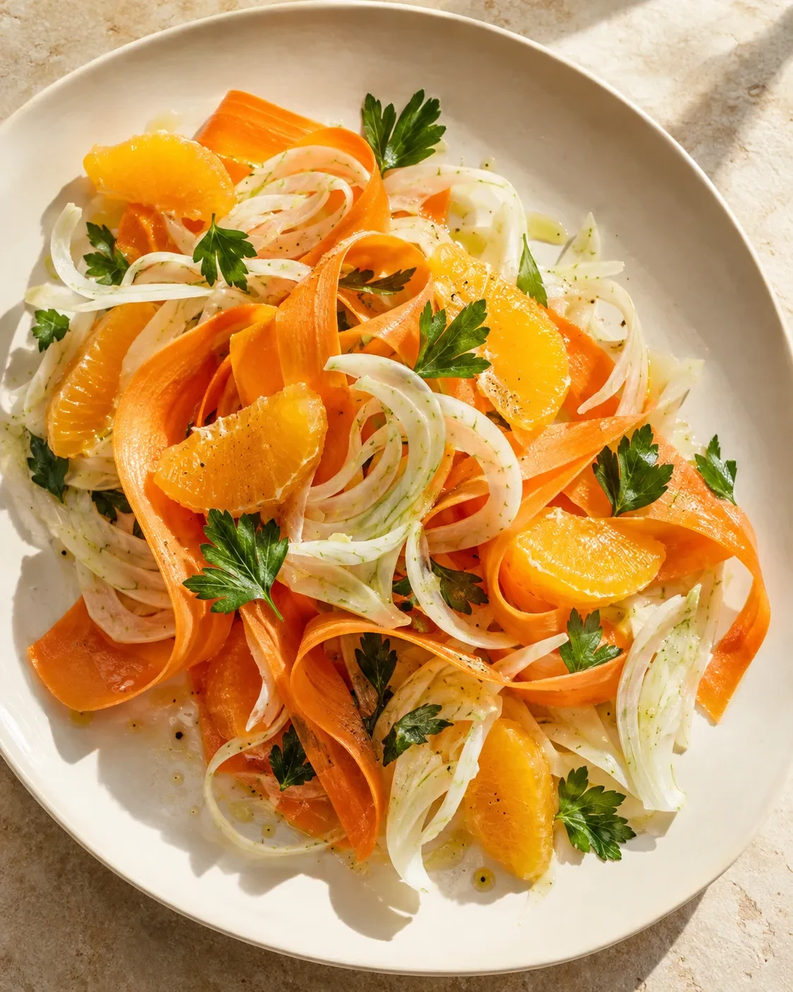 Carrot, Orange & Fennel Salad, a finished MESA recipe
