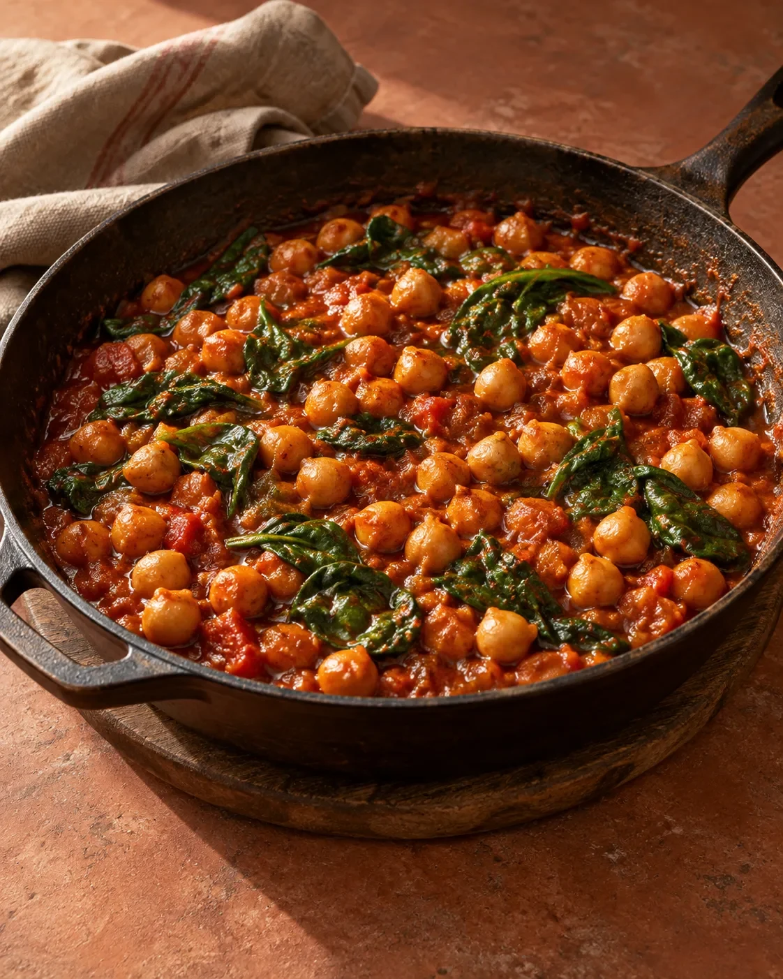Harissa Chickpea Skillet, a finished MESA recipe