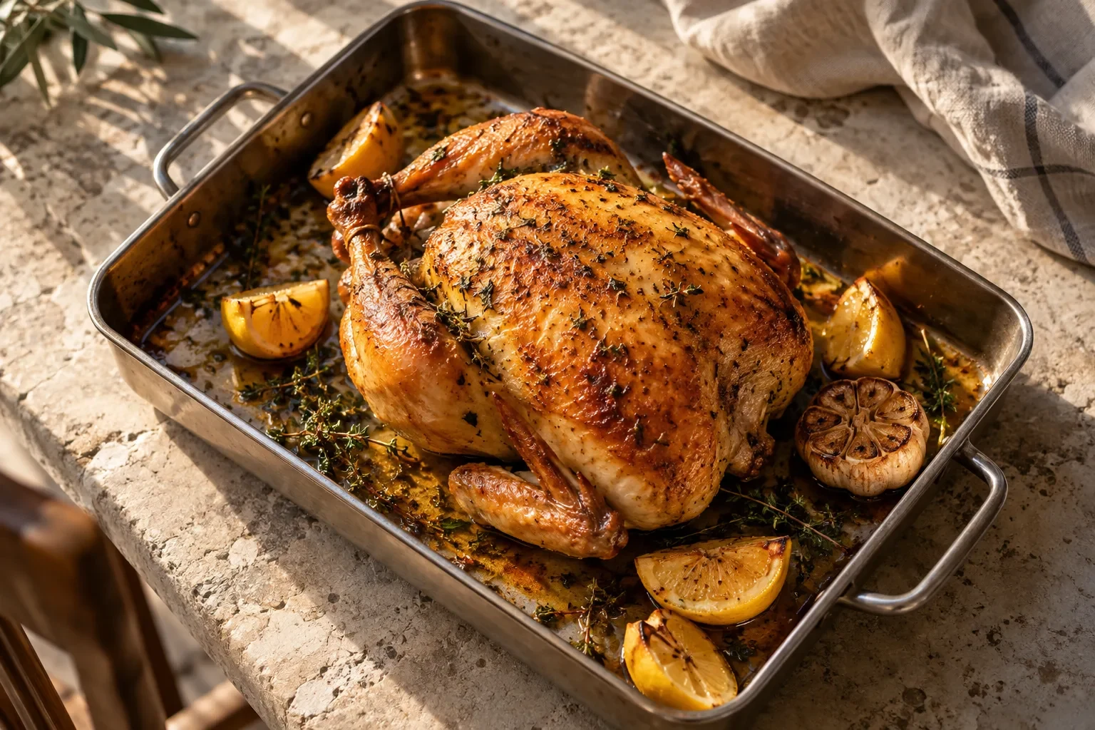Golden Roast Chicken & Lemon, a finished MESA recipe